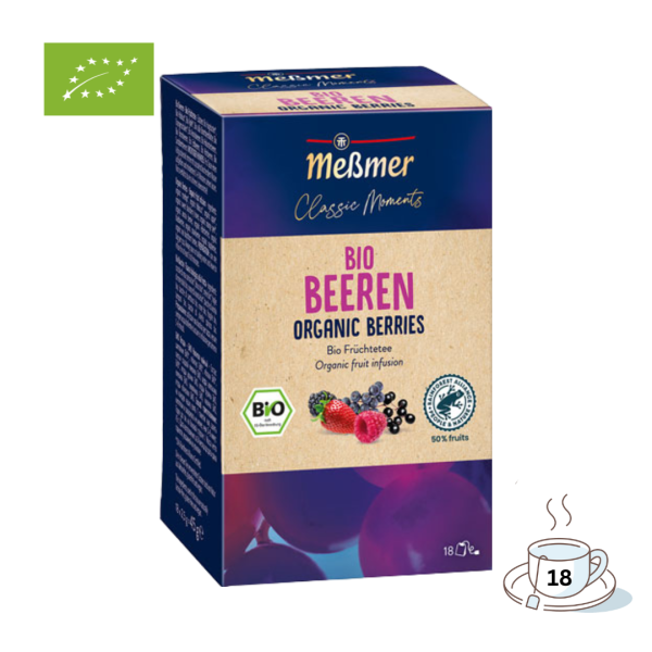 Meßmer Classic Moments Bio Beeren, Früchtetee, Teebeutel im Kuvert, 2. Entnahmefach/displaytauglich, 45g
